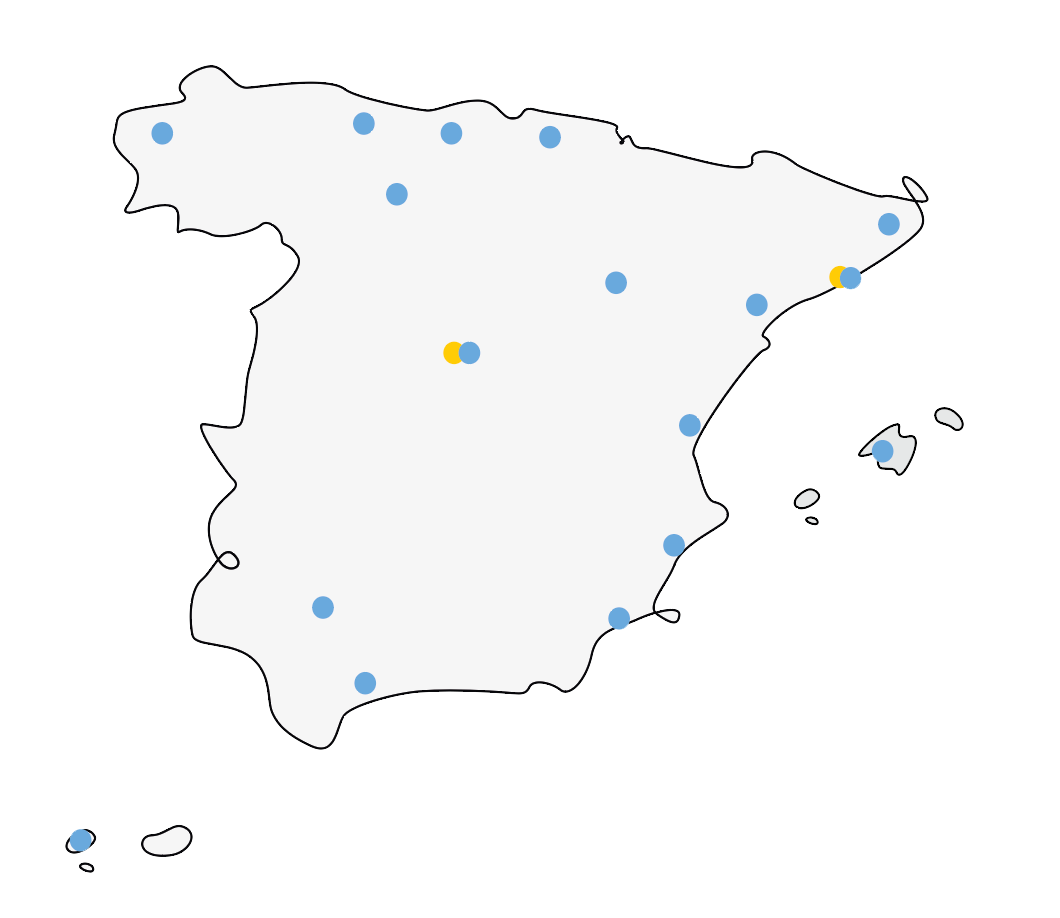 mapa sedes examenes